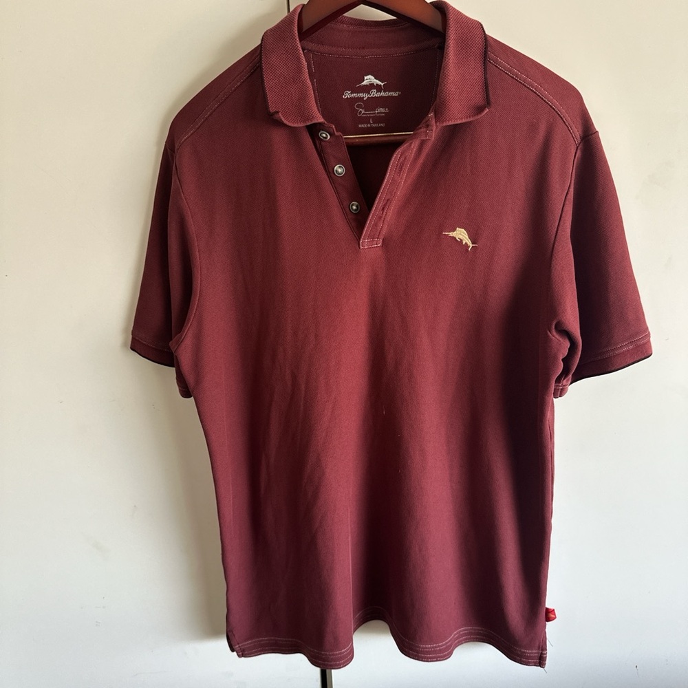 Tommy Bahama Men's Burgundy Polo Shirt